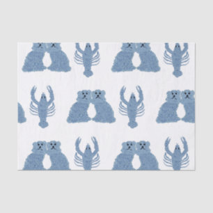 Staffordshire Dogs Lobster Ginger Jars Tissue Paper