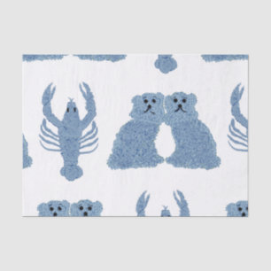 Staffordshire Dogs Lobster Ginger Jars Tissue Paper