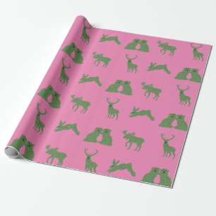 Staffordshire Dogs Topiary Deer Rabbit  Wrapping P Paper