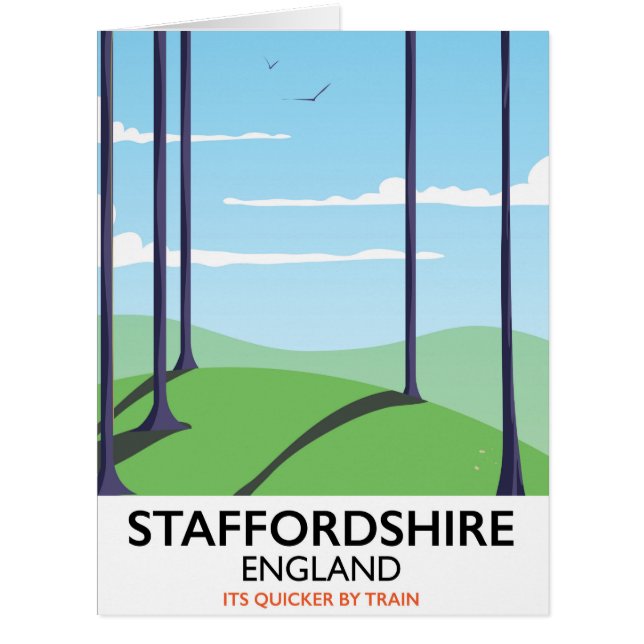 Staffordshire England train poster (Front)