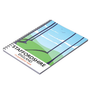 Staffordshire England train poster Notebook