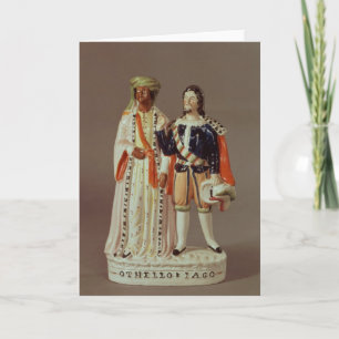 Staffordshire figure of Othello and Iago, c.1858 Card