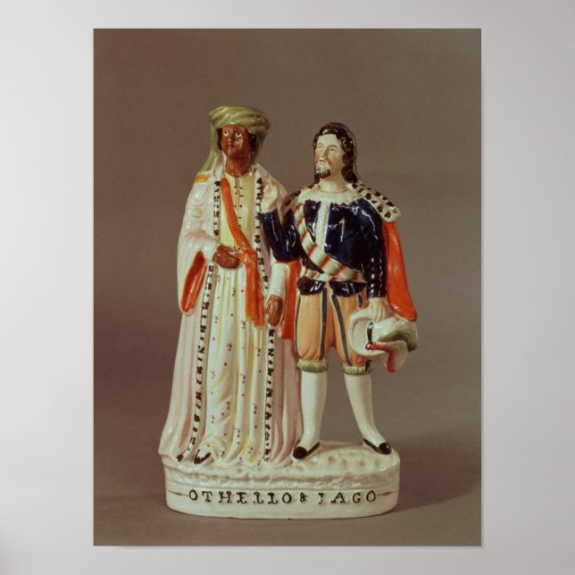 Staffordshire figure of Othello and Iago, c.1858 Poster (Front)