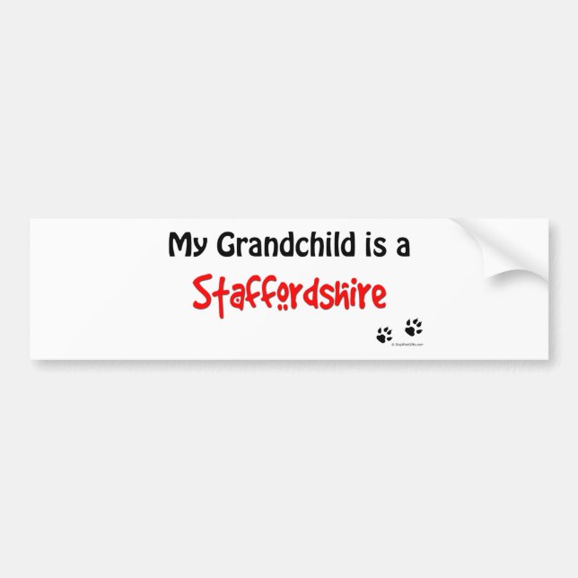 Staffordshire Grandchild Bumper Sticker (Front)