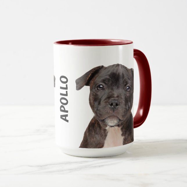 Staffordshire Terrier personalized mug (Front Right)