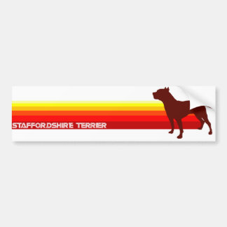 Staffordshire Terrier With Stripes Bumper Sticker