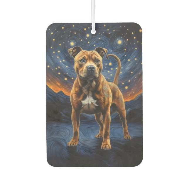 Staffy Dog Artsy Air Freshener (Front)