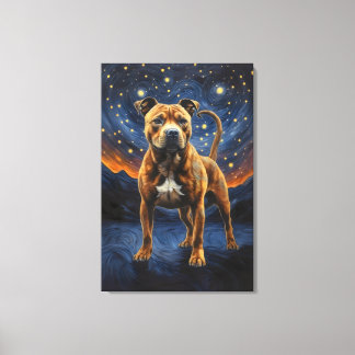 Staffy Dog Canvas Print