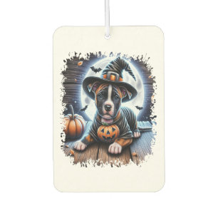 Staffy Dog Halloween Square Air Freshener