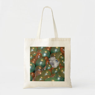 Staffy Hiding In Balloons, Tote Bag