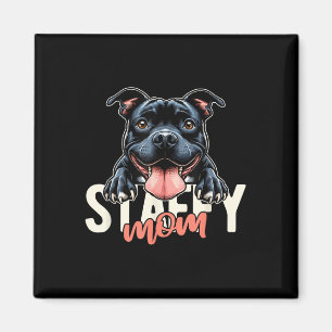 Staffy Mom Staffordshire Bull Terrier Dog Tattoo F Magnet