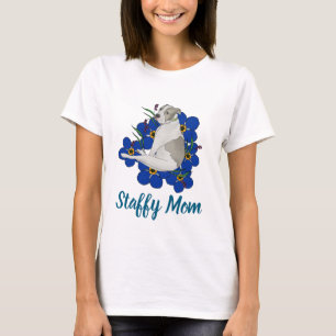 Staffy Mom Tee – Staffordshire Bull Terrier Art