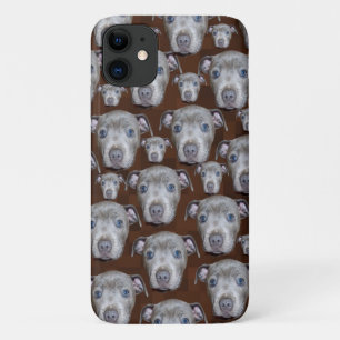 Staffy Puppy Face Pattern, iPhone 11 Case