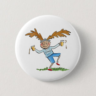 Stag 2 Inch Round Button