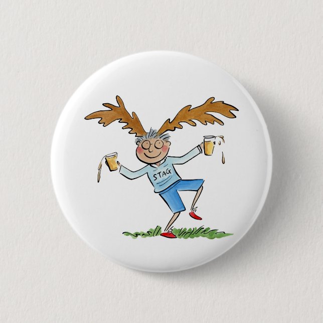 Stag 2 Inch Round Button (Front)