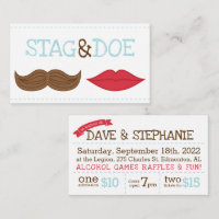 Stag and Doe Tickets - Lips and Moustache