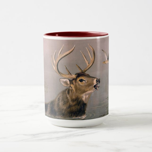 Stag and Ducks Ceramic Mug (Center)