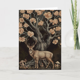Stag and the Magnolia Tree Greeting Card 