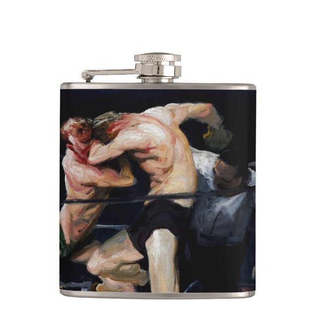 Stag at Sharkey's 1909 Hip Flask (Front)