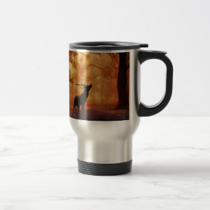 Stag at Sunset Travel Mug