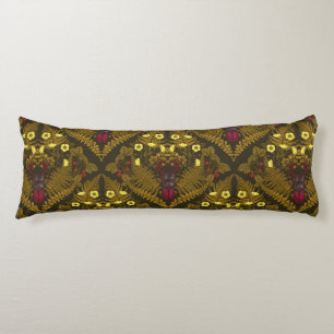 Stag beetle and ferns body pillow