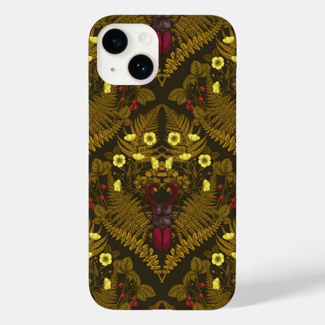Stag beetle and ferns Case-Mate iPhone case (Back)