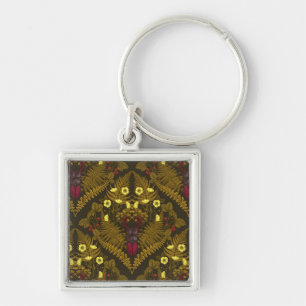 Stag beetle and ferns keychain