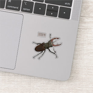 Stag beetle cartoon illustration