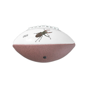 Stag beetle cartoon illustration football