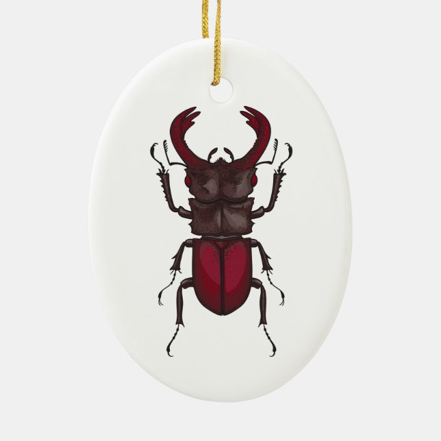 Stag beetle ceramic ornament (Back)