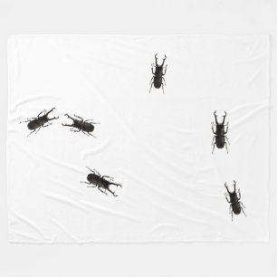 Stag Beetle Fleece Blanket
