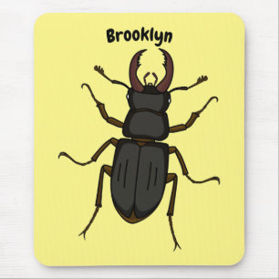 Stag beetle insect illustration mouse pad