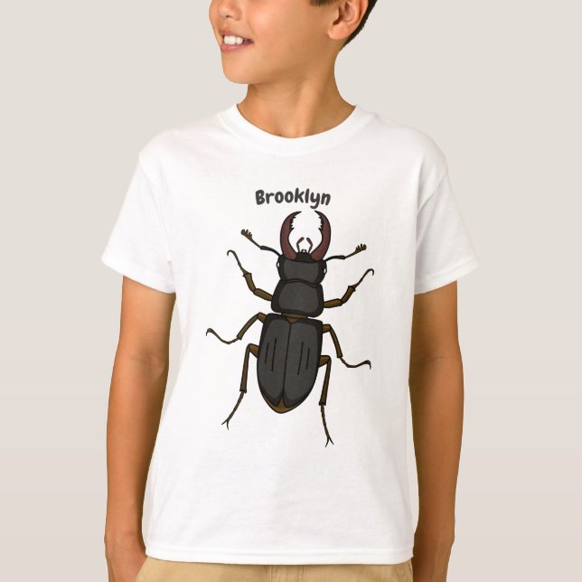 Stag beetle insect illustration T-Shirt (Front)