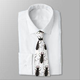 Stag beetle insect illustration tie