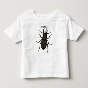 Stag beetle insect illustration toddler t-shirt