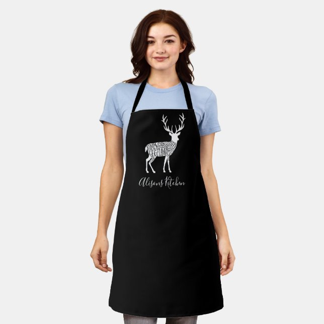 stag butcher cuts meat venison deer elk apron (Worn)