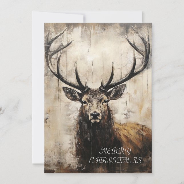 Stag Christmas Card (Front)