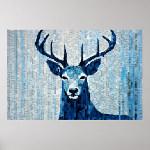 Stag Deer Animal Art Decor Paint Mosaic 