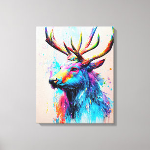 Stag Deer Animal Discovery Adventure Nature Planet Canvas Print