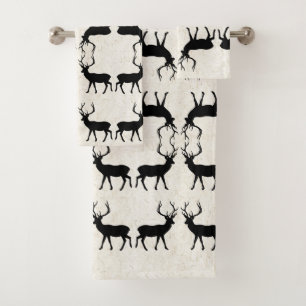 Stag Deer Wildlife Animal Art Bath Towel Set