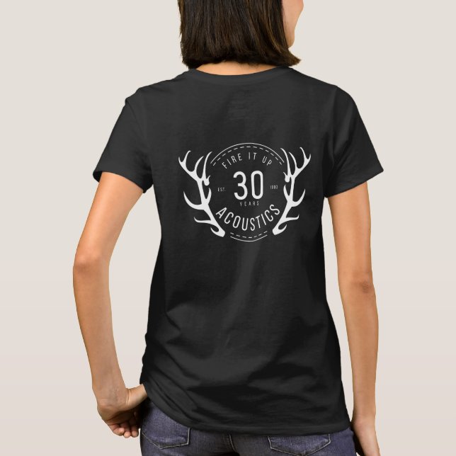 STAG Design2 - Womens Basic Tee Black (Back)