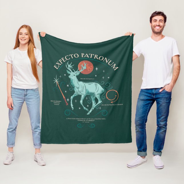 Stag Expecto Patronum Graphic Fleece Blanket (In Situ)
