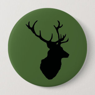 "Stag Head" design stag night badges 4 Inch Round Button