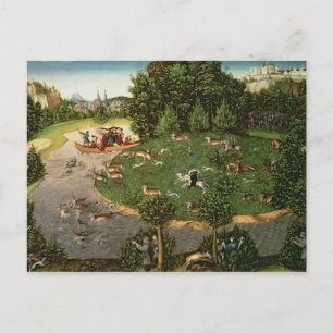 Stag Hunt of Elector Friedrich III the "Wise" Postcard