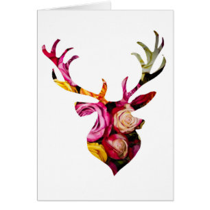 Stag in roses