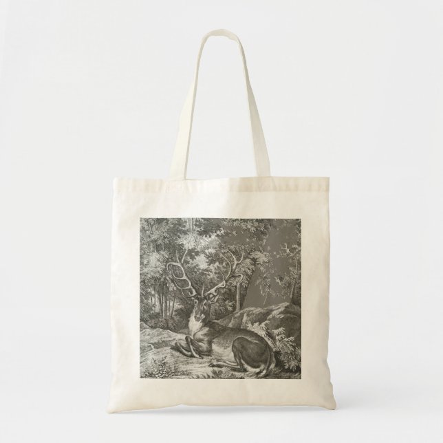Stag In The Forest Tote Bag (Front)