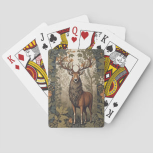 Stag In the Forest William Morris Inspired Playing Cards