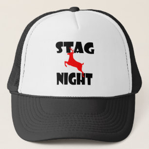 stag night trucker hat