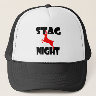 stag night trucker hat