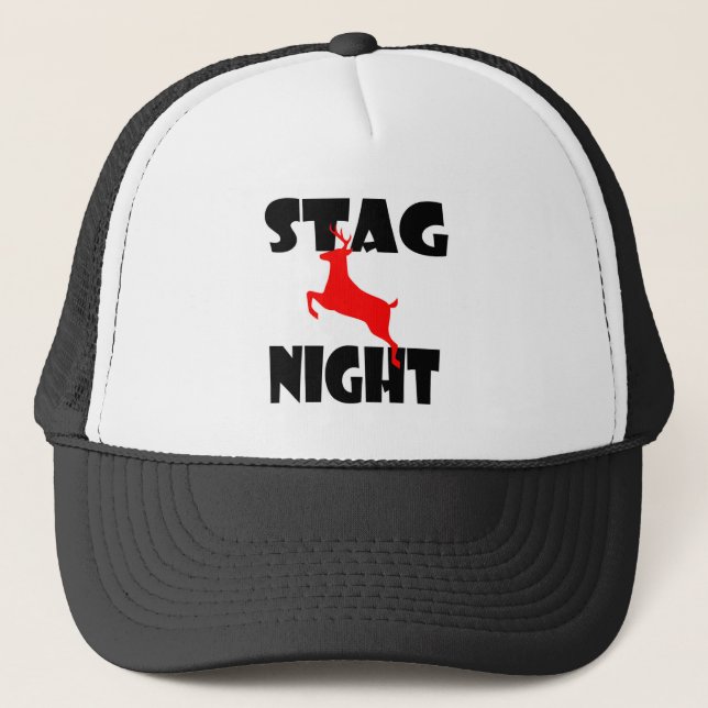 stag night trucker hat (Front)